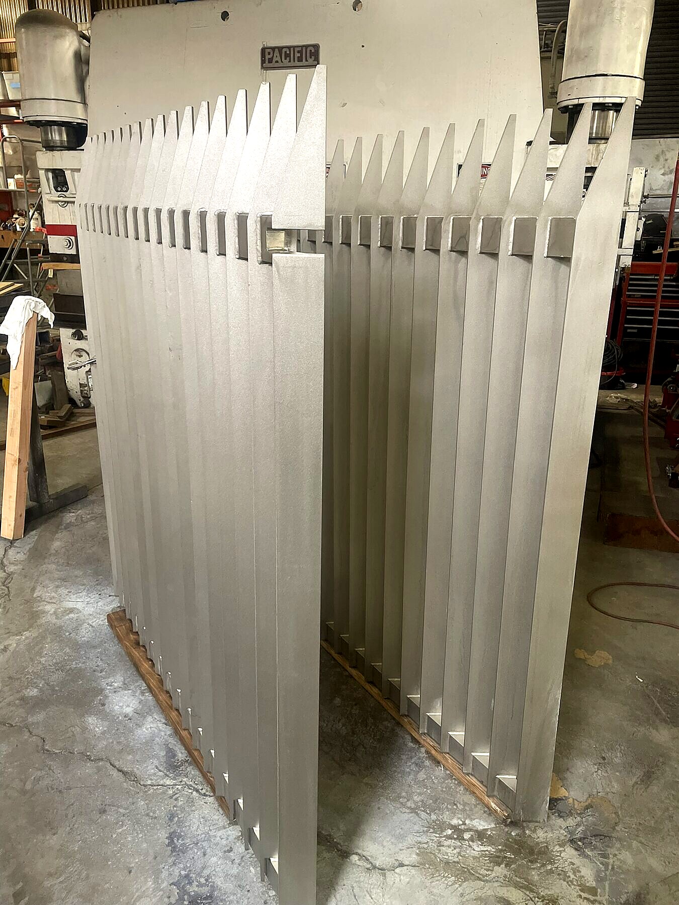 Pair of custom stainless steel fin gates