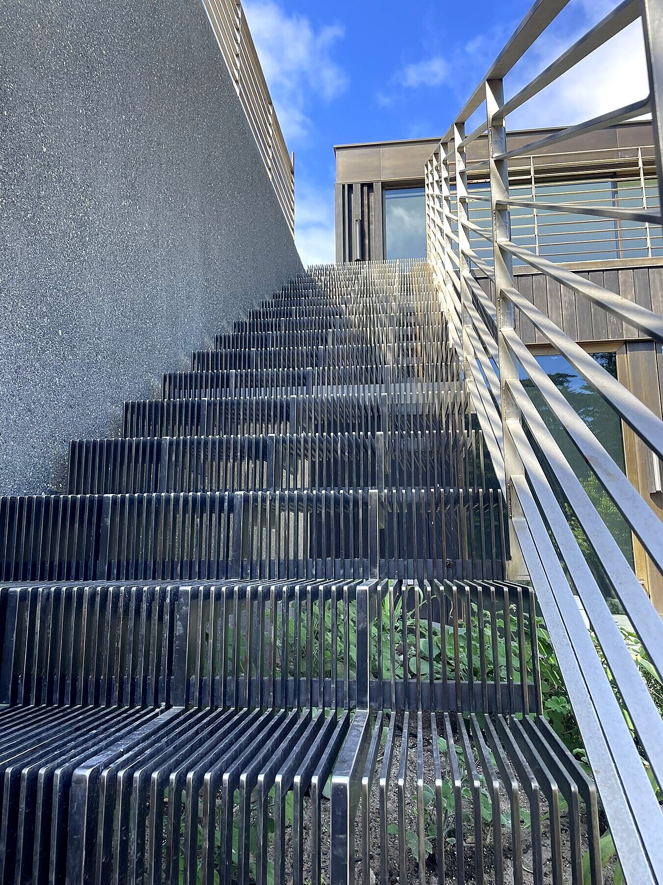 Custom stainless steel grate stair treads